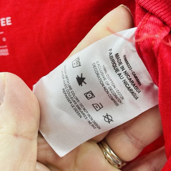 Nike Sportswear Mens Size Large Logo Short Sleeve Crew Neck T-shirt in Red 1413 - Picture 5 of 5